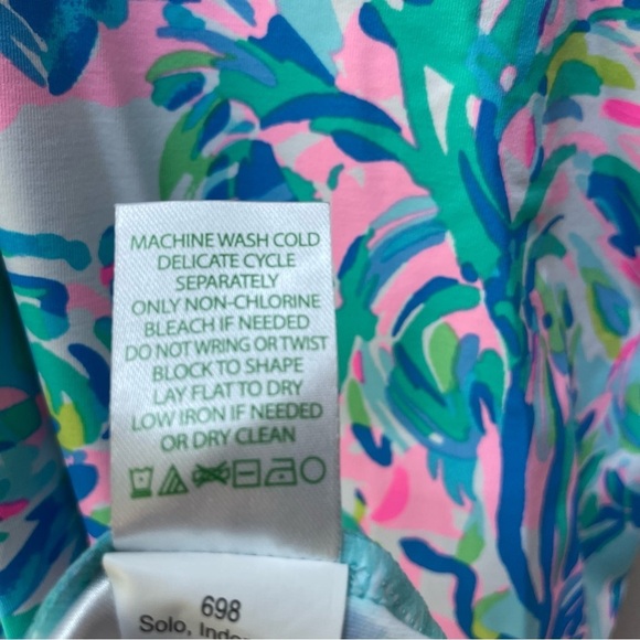 Lilly Pulitzer Johana Cover Up Blue Ibiza Cabana Stretchy Swim Dress Size XL - Picture 5 of 10